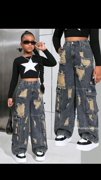 Pantalons baggy déchirés