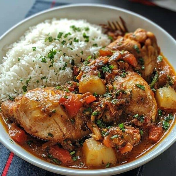 Poulet mijoté gourmet