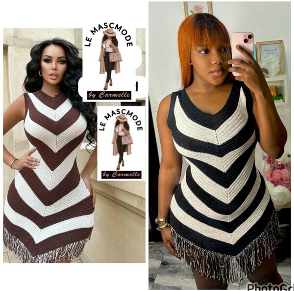 Robe tricotée élegante