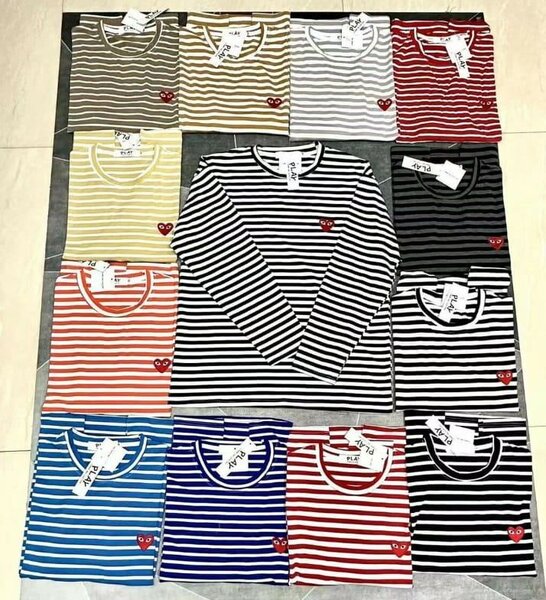 T-shirts rayés multicolores