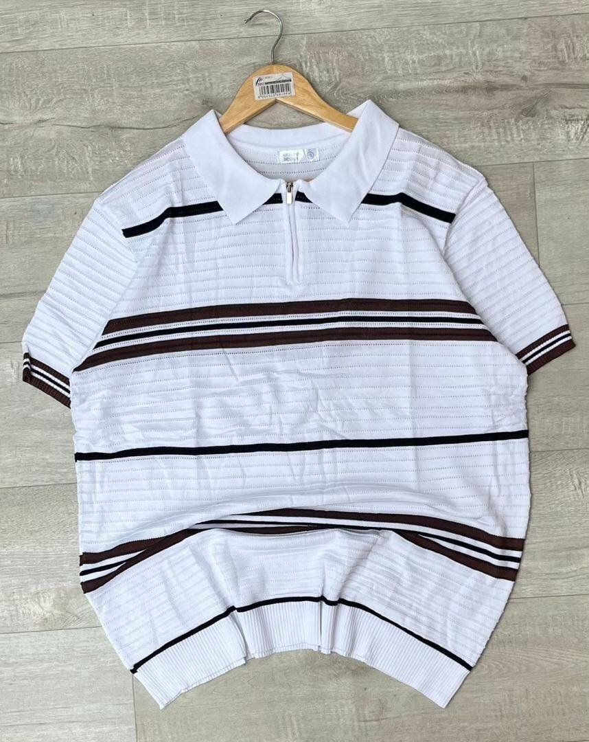 Polo à rayures rétro chic