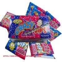 CRAZY Dips Strawberry Sherbet & Candy Dipstick (1 Box in 24pcs)