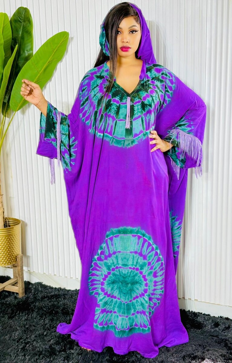 Robe Maxi Kaftan Bohème Tie-Dye