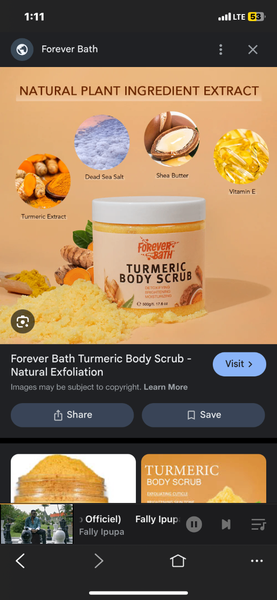 Turmeric scrub