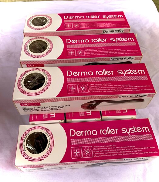 Derma rollers and scalp massage brushes