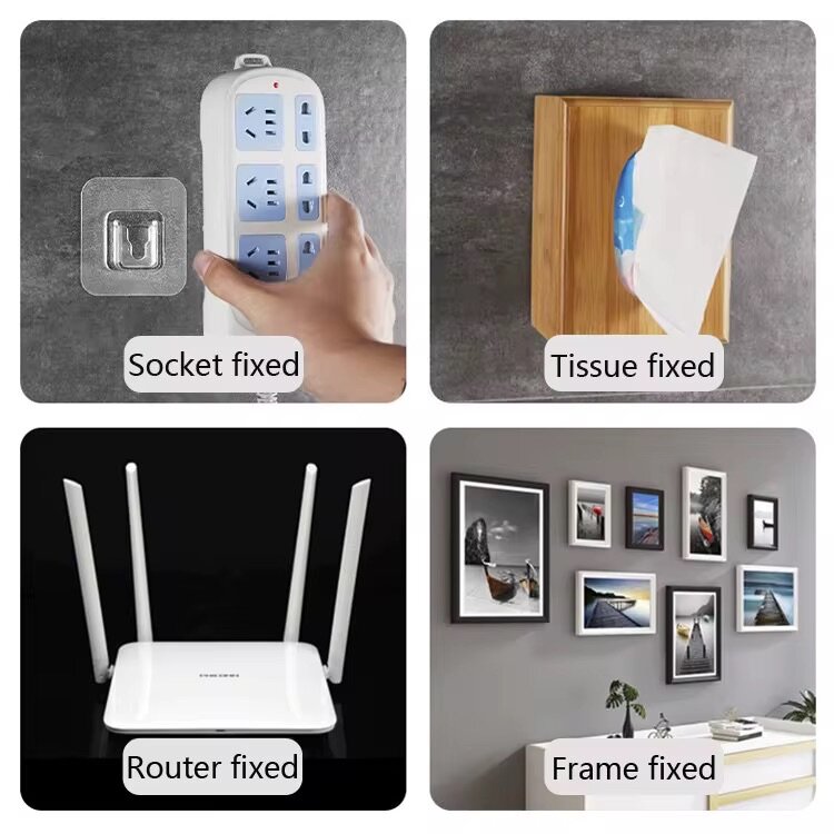 Crochets transparents adhésifs