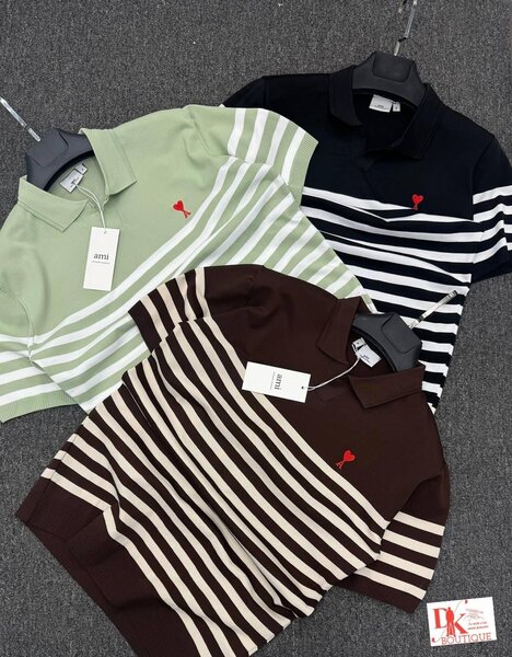 Polos rayés décontractés