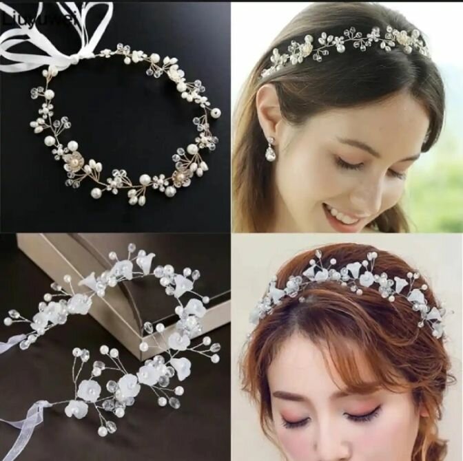 Flower Tiara Crown For Women Bridal Crown For Girls Wedding