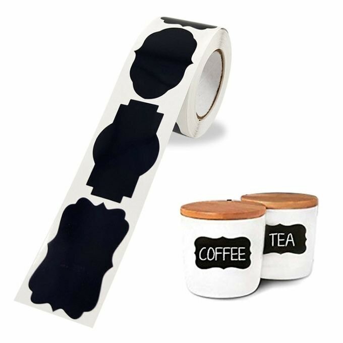 Labeling stickers with marker pen