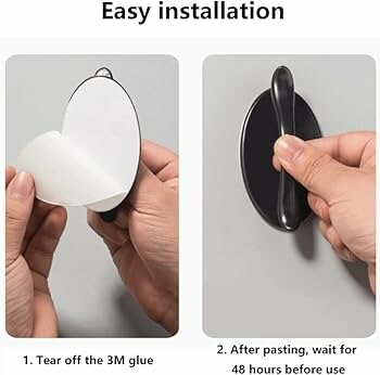 Poignée de porte cache-trou noir