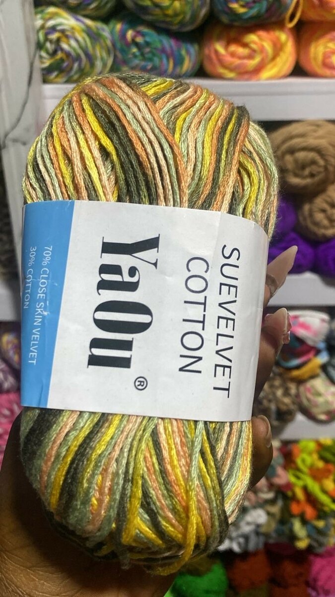 Suevelvet cotton yarn