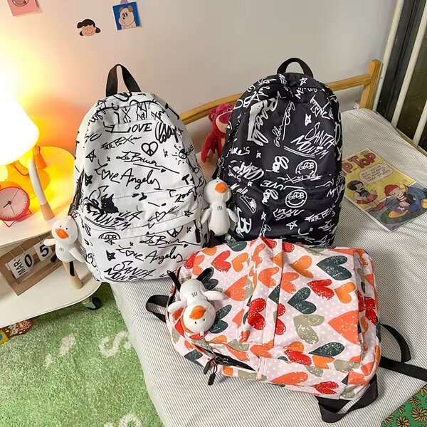 Sac à dos tendance motifs cœur