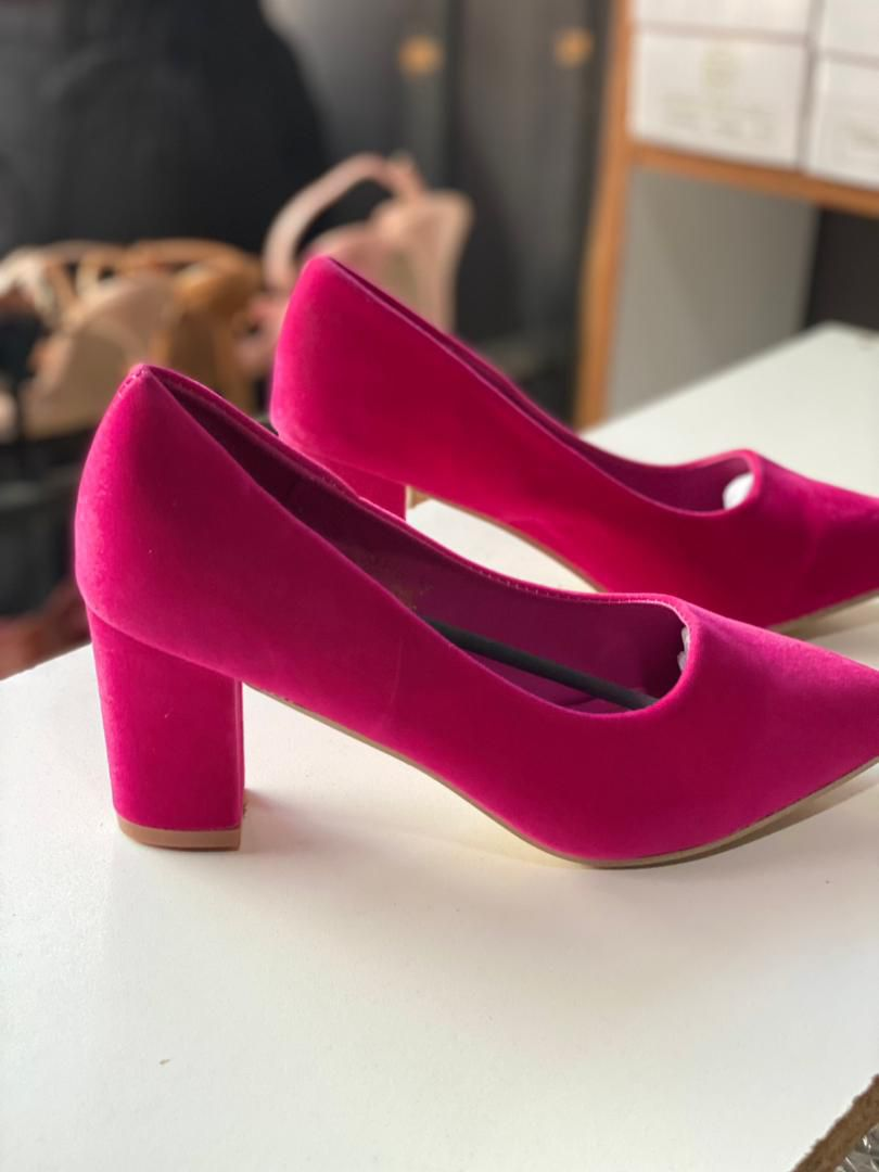 pink suede shoes