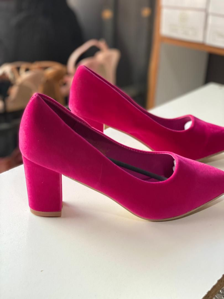 pink suede shoes