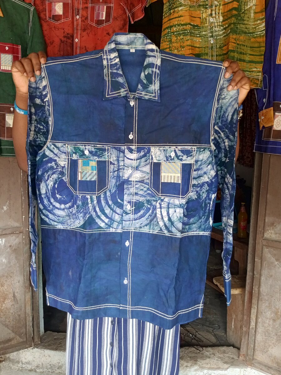 Chemise en wax colorée