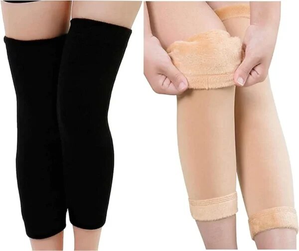 Thermal Knee Warmers Elastic Plush Knee Pads Protector