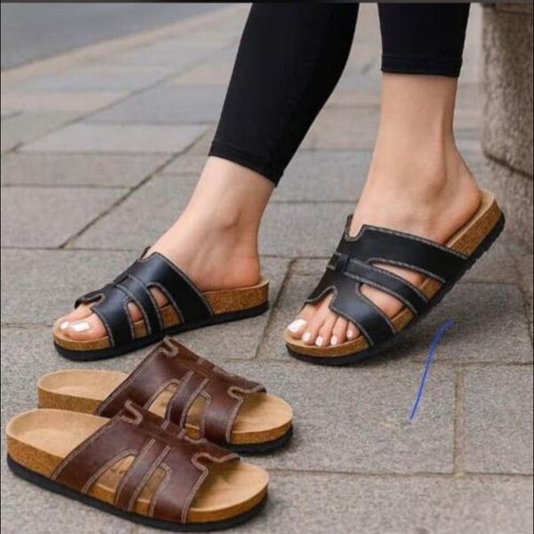 Sandales en cuir confortables