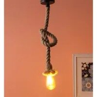 Rope Lamp Pendant Light Vintage Rope for Home Restaurant Cafe Style Decoration(without bulb)