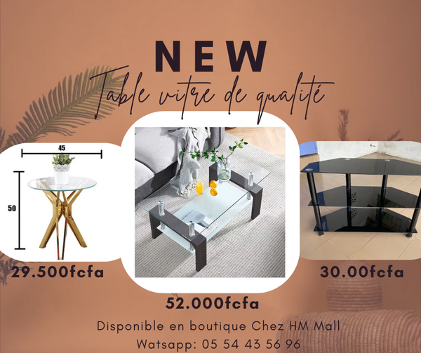 Table vitrée
