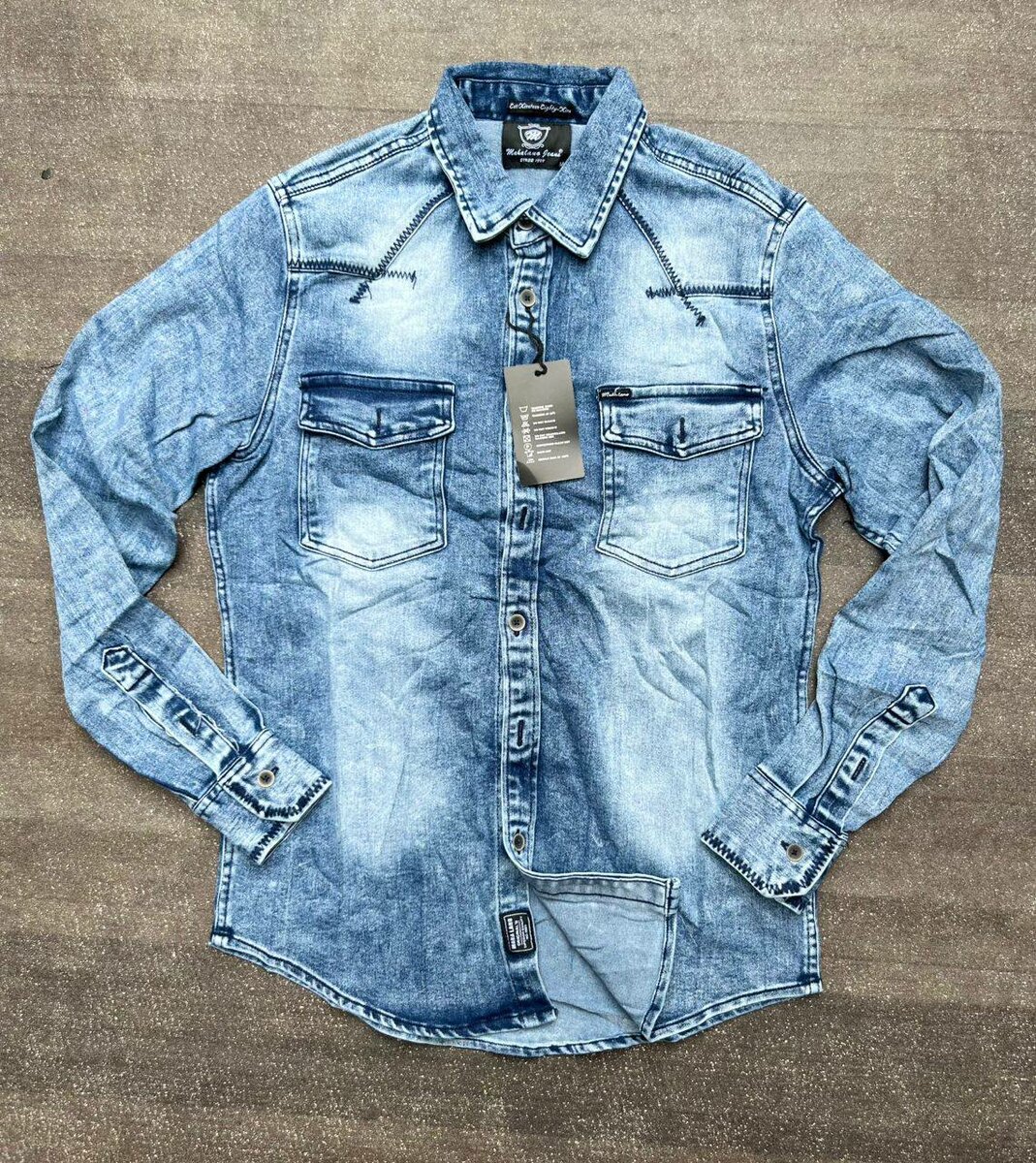 Chemise en denim homme tendance