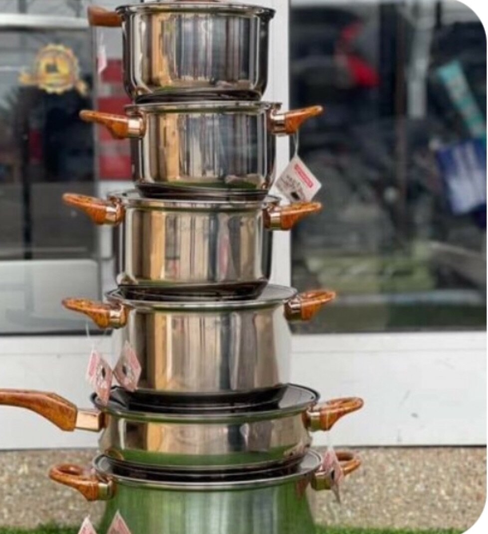 12pcs Stainless cookware and Fry pan