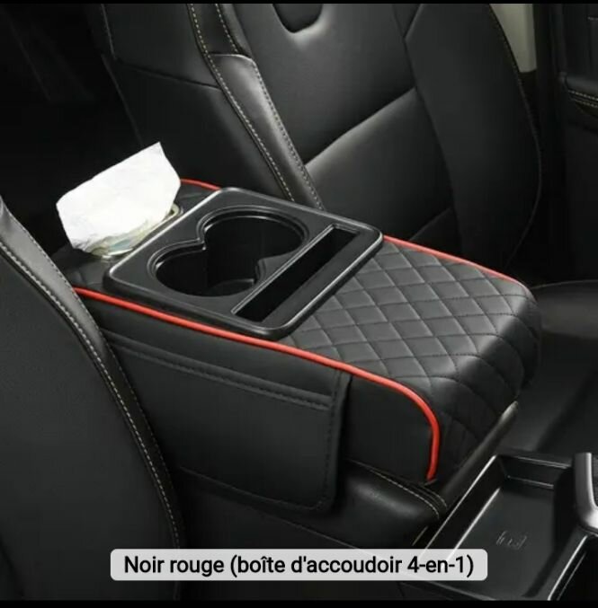 Boîte d'accoudoir de voiture 4-en-1