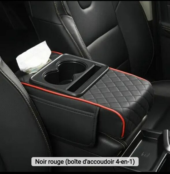 Boîte d'accoudoir de voiture 4-en-1