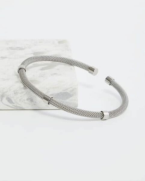 Bracelet en maille argentée