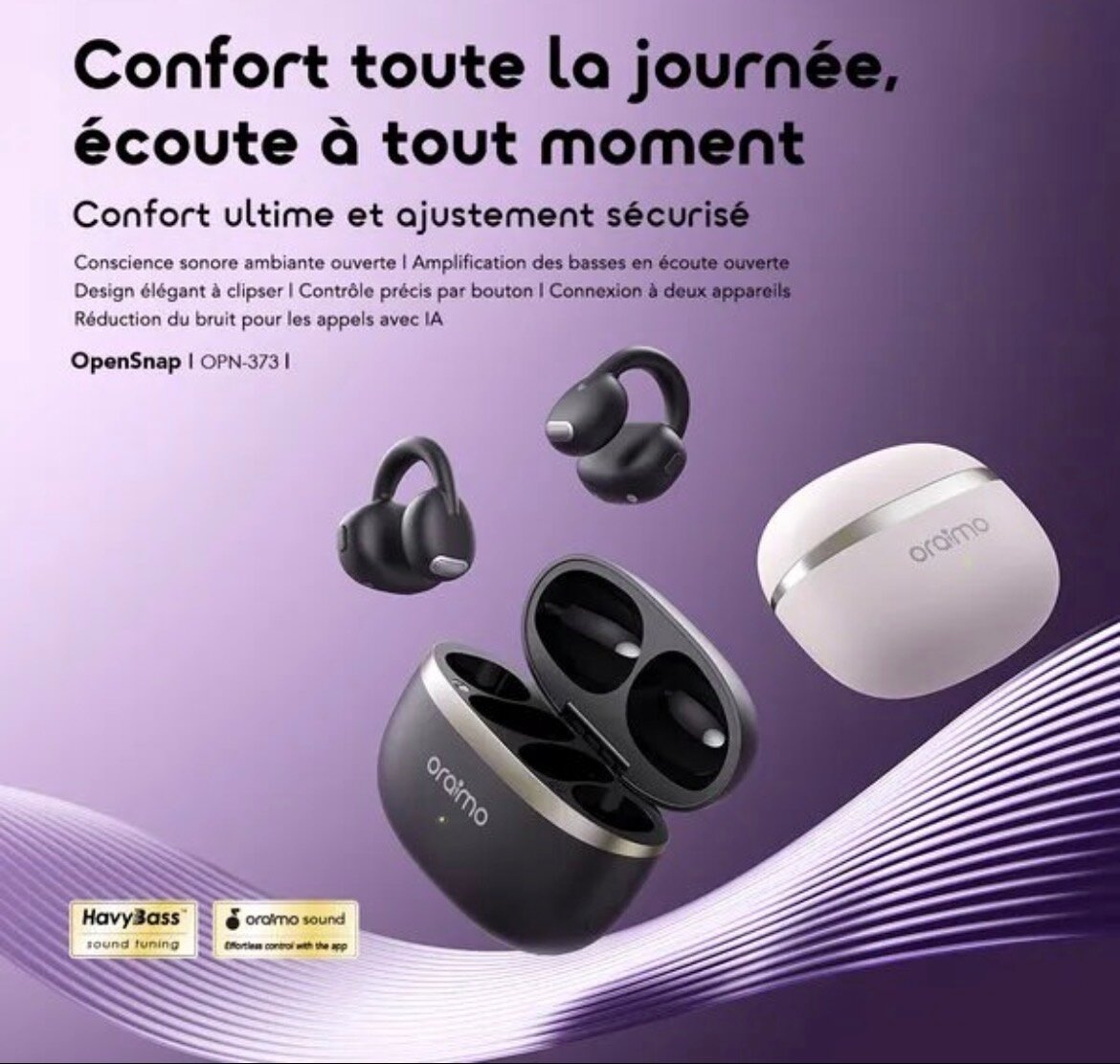 Écouteurs sans fil Oraimo OpenSnap OPN-3731