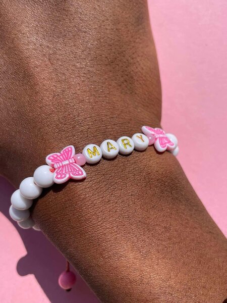 Customized baby pink bracelet