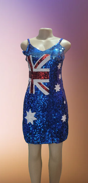 Robe à paillettes drapeau australien