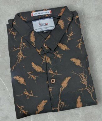 Men's Size XL Long Sleeve Printed Shirt