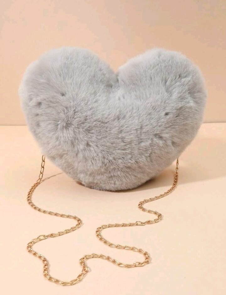 SHEIN Furry Soft Ladies Handbag Purse