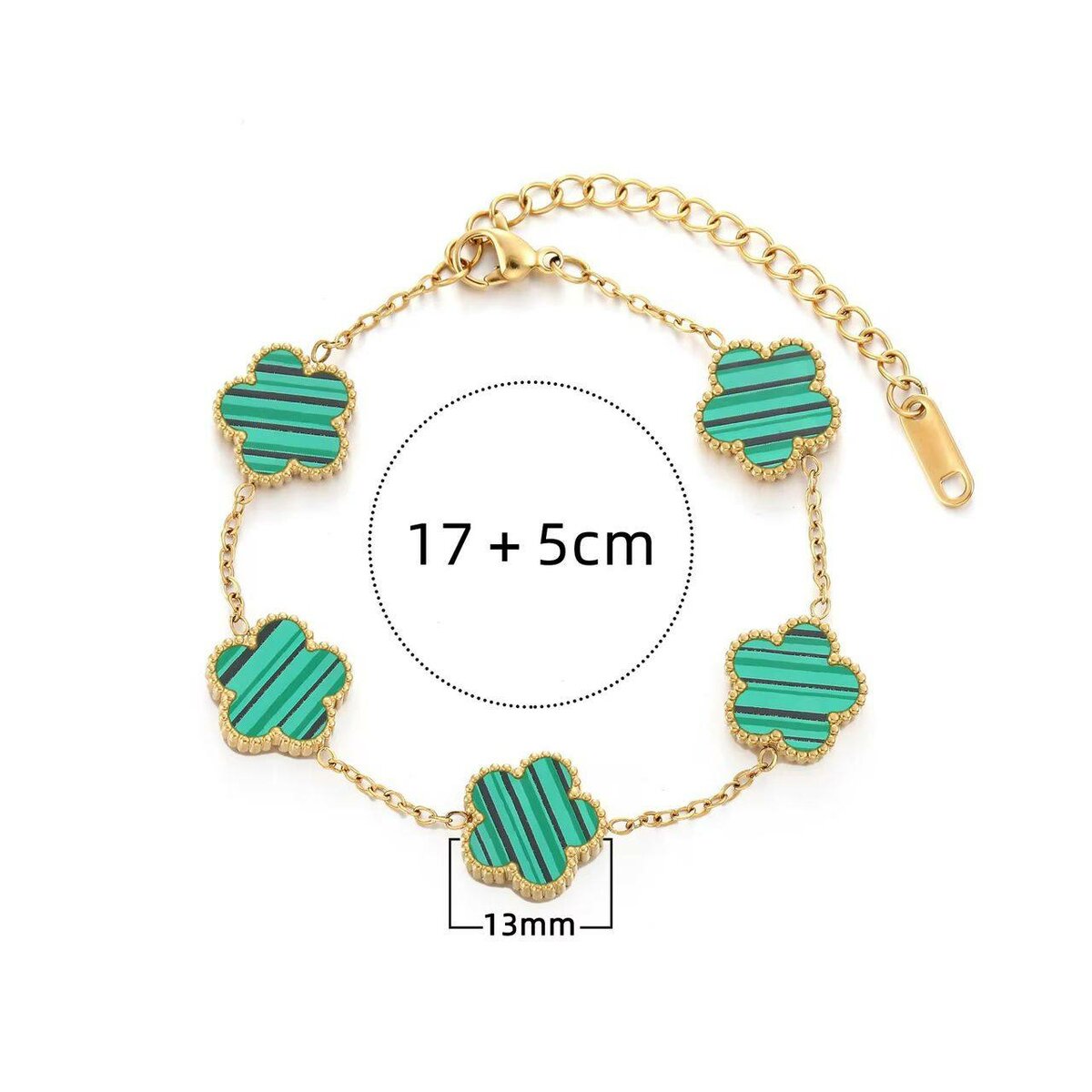 Bracelet trèfle élégant doré