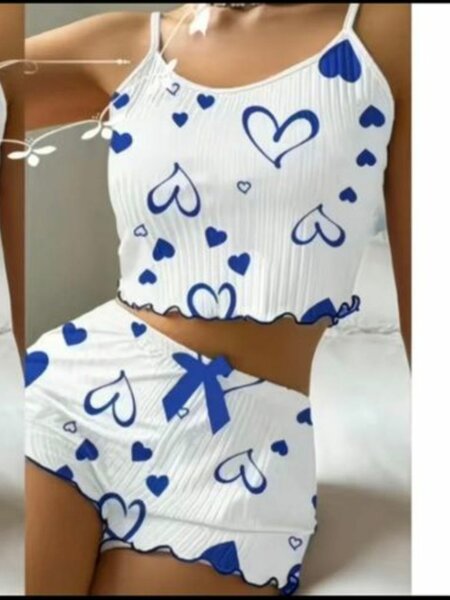Ensemble pyjama femme coeurs