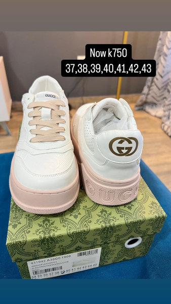 white and pink gucci sneakers