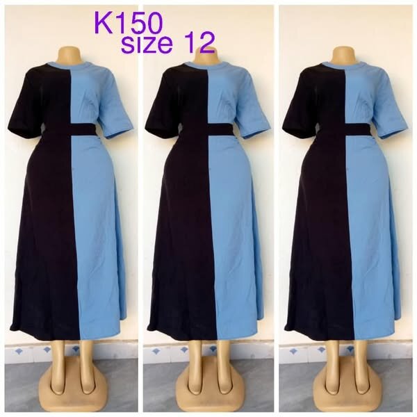 Blue and black dress, size 12