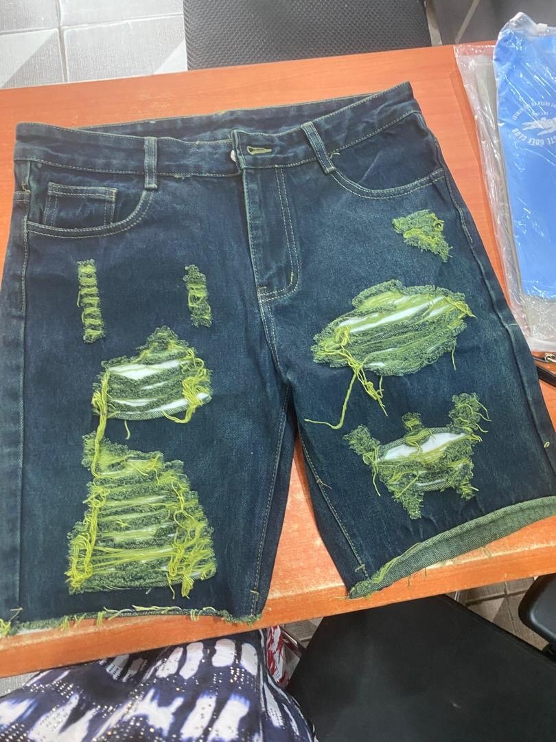 Shorts en jean rétro usés