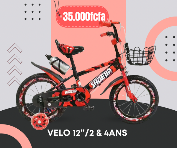 Vélo Enfant 12" avec Stabilisateurs
