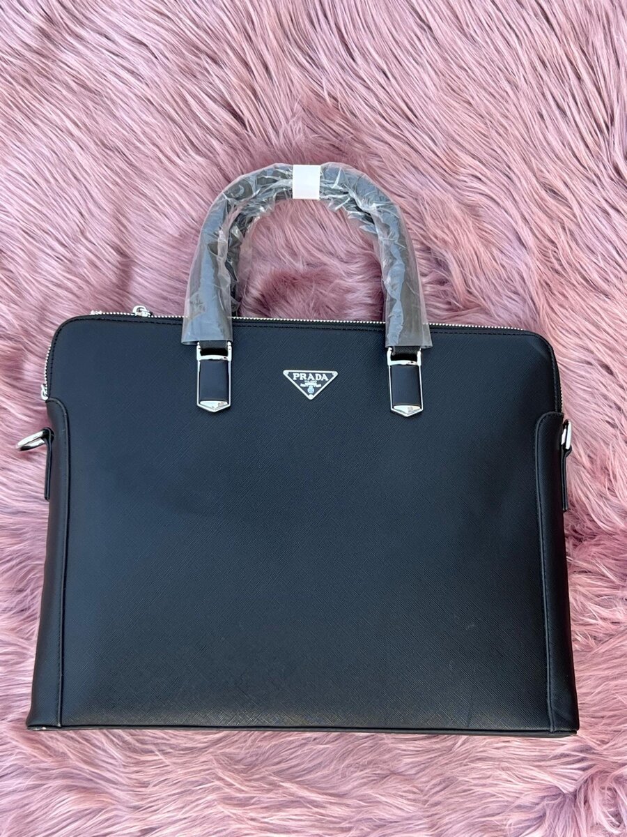 Leather Prada Laptop Bags for Men