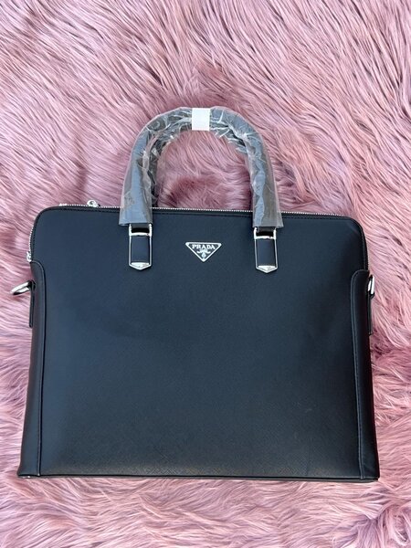 Leather Prada Laptop Bags for Men