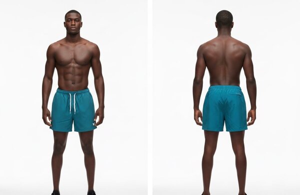 Shorts de bain turquoise homme