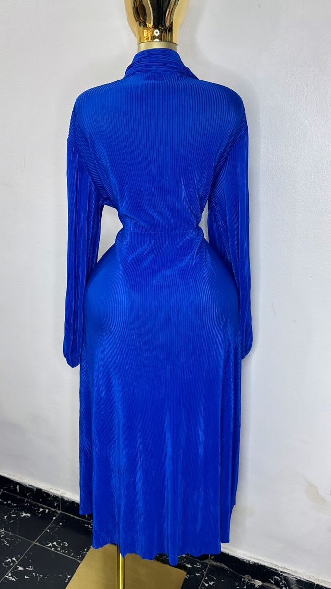 Robe ajustée bleue en maille
