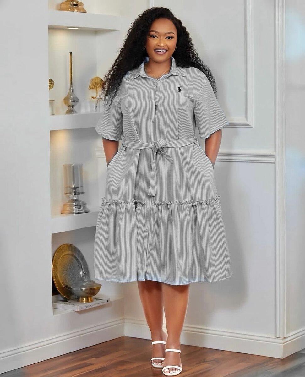 Robe chemise grande taille élégante