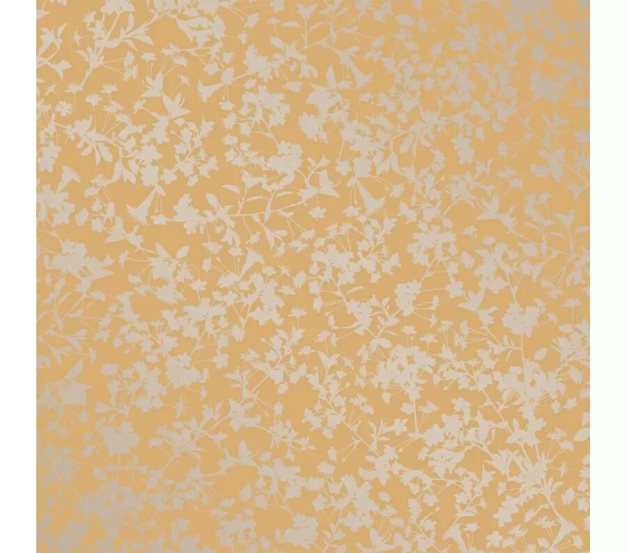Papier peint floral doré