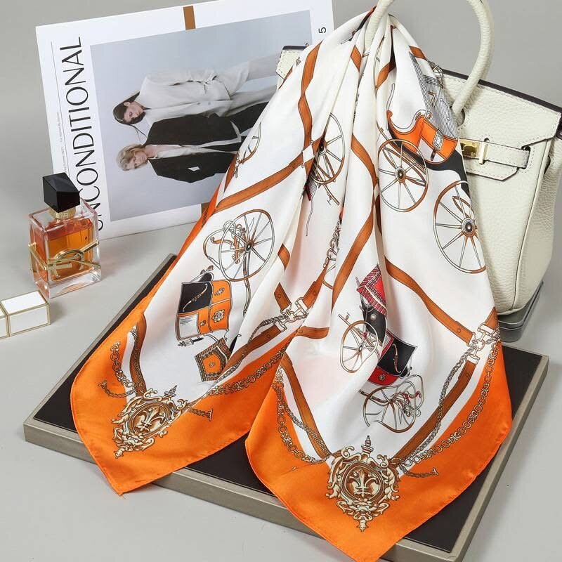 Foulard en soie imprimé luxe