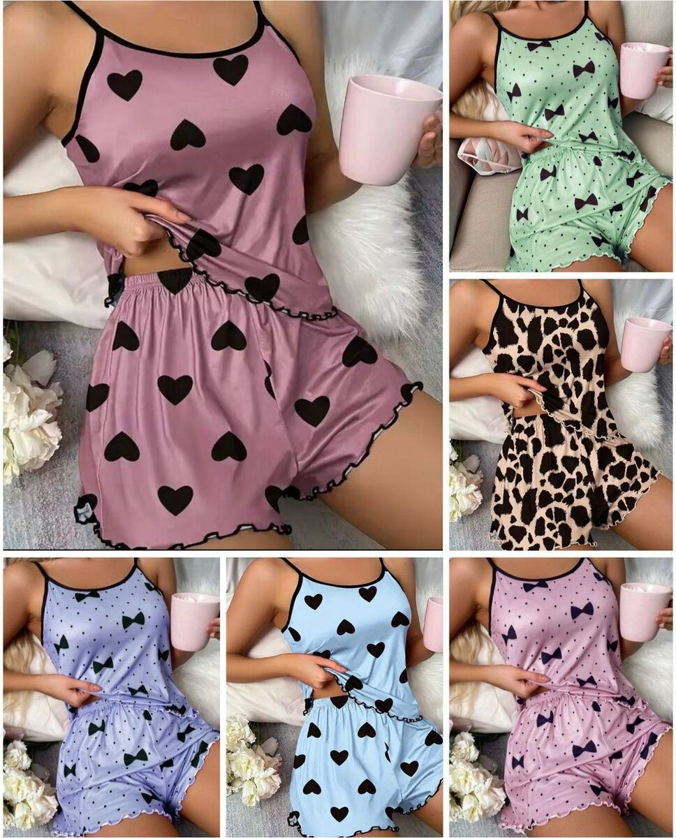 Pyjama Femme Coton Imprimé