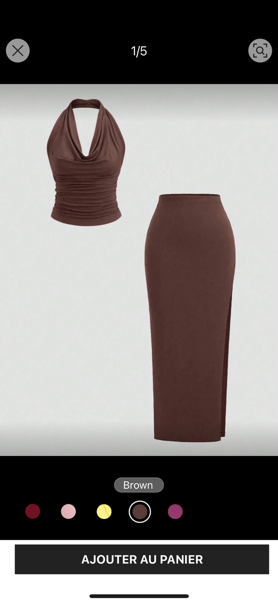 Ensemble crop top et jupe