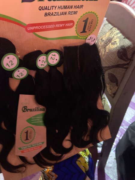 Extensions de cheveux brésiliens 12"