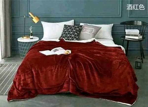 Fleece red blanket